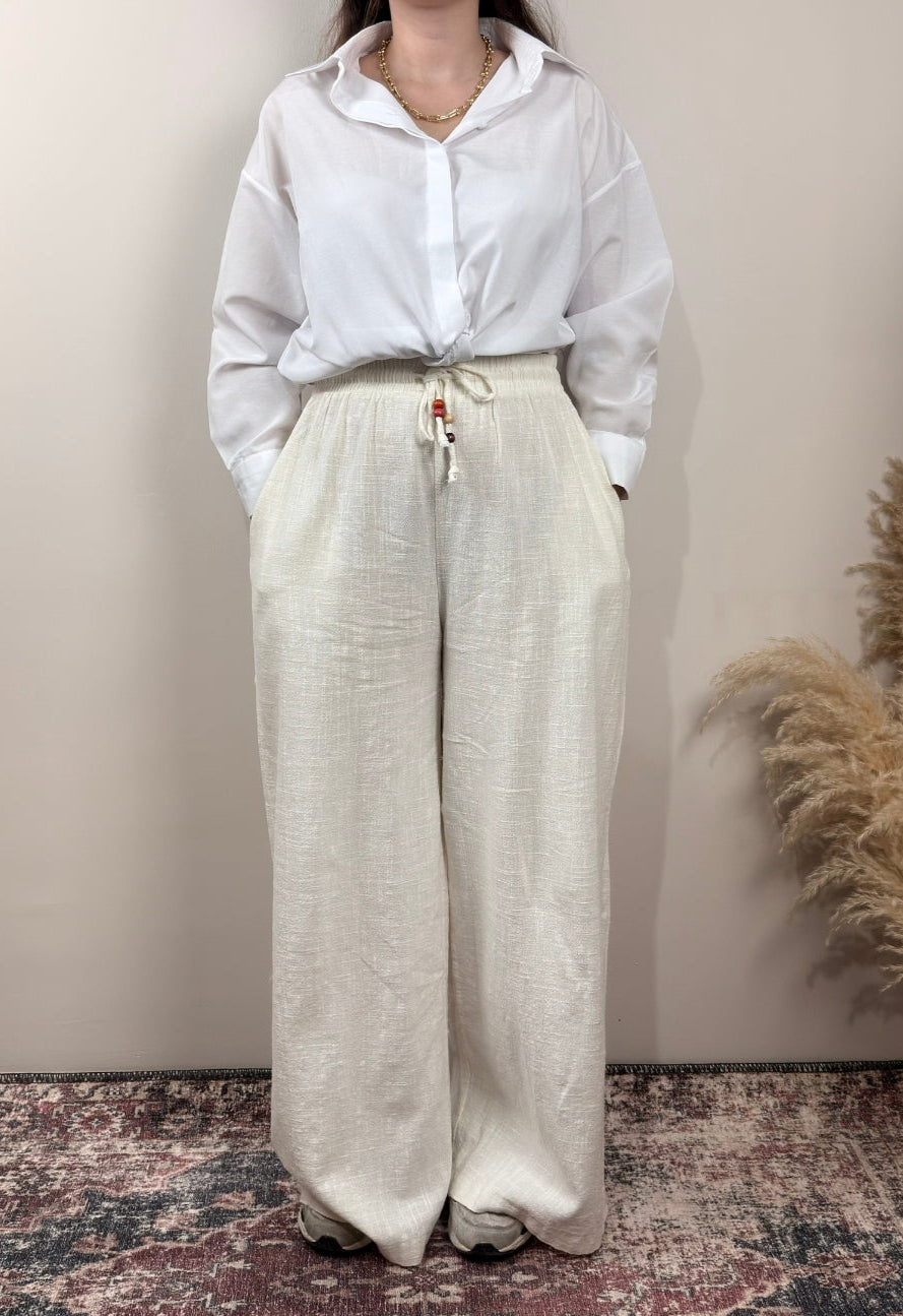 100% Cotton Linen Trousers